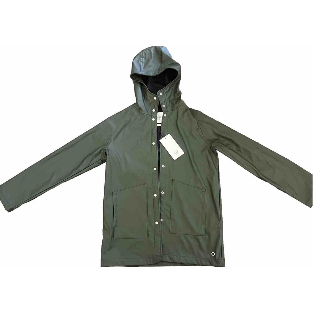 Herschel Supply Classic Women's Rainwear Classic Coat Jacket Dark Olive Sz S New